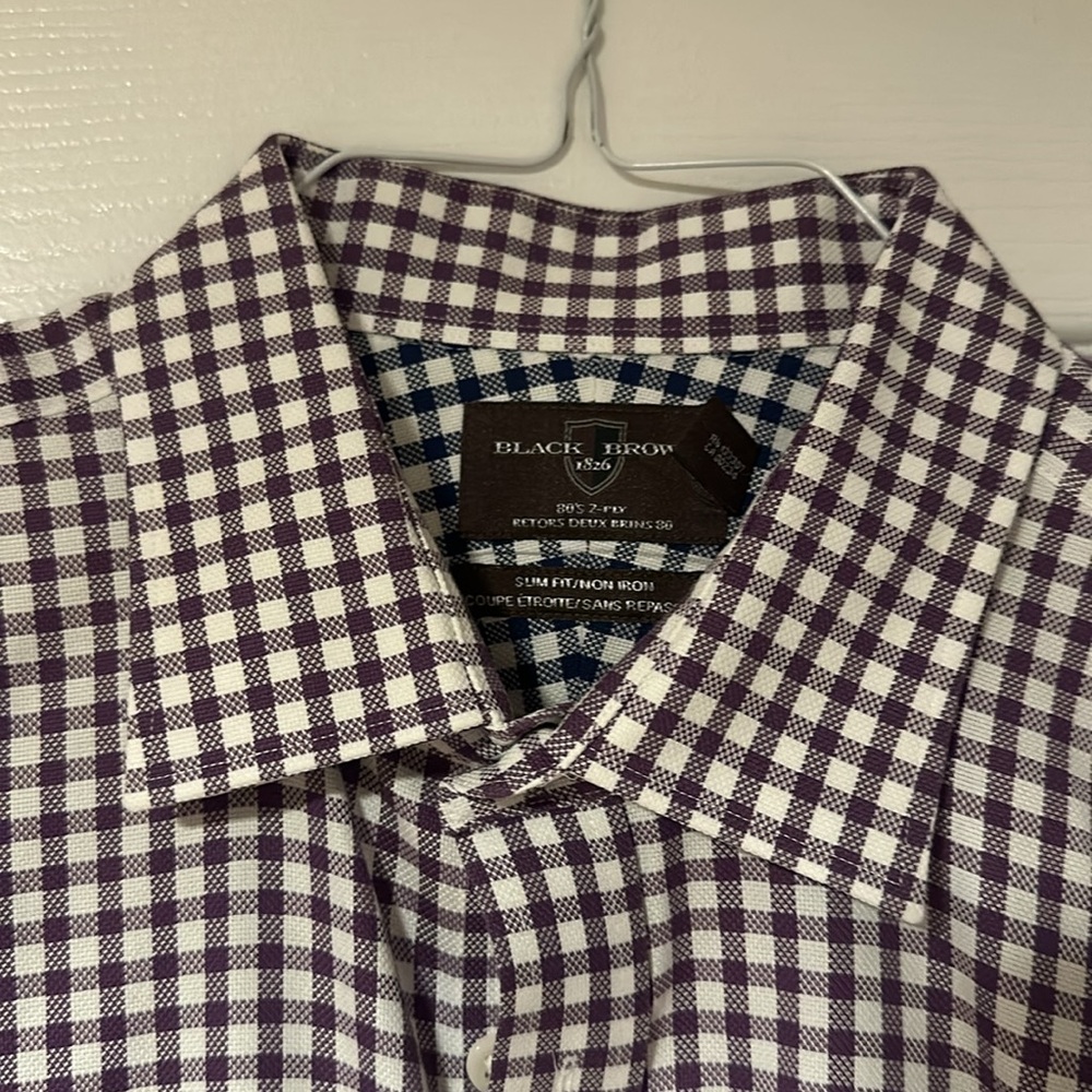 Black Brown 1826 Dress Shirt - Size 16 1/2 neck, 34 sleeve. Slim fit. - Picture 2 of 5